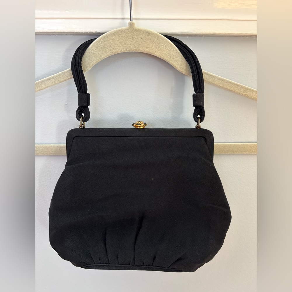 Vintage (1950s) Elegant Black Women's Handbag